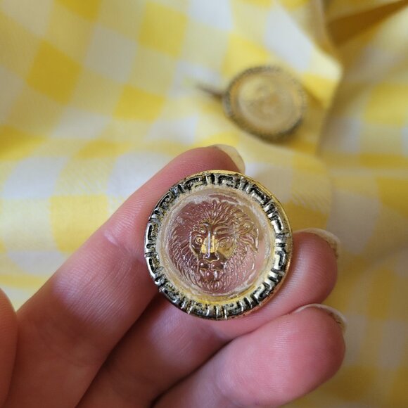 Marina Sitbon for Kamosho Paris Yellow Gingham Cropped Jacket 1980s Vintage - Picture 5 of 16